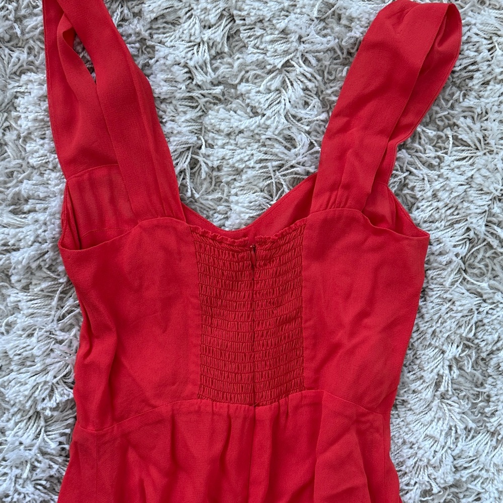 Reformation Hot Day Red Fulton Midi Dress - Picture 5 of 9